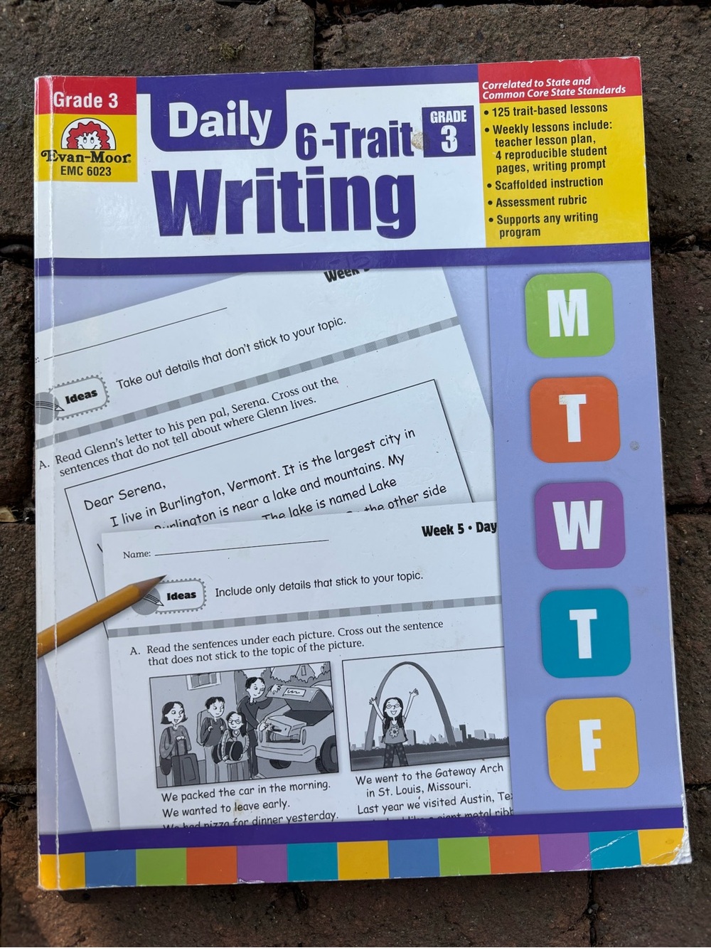 Daily 6-Trait Writing Grade 3 Workbook - Purple/White